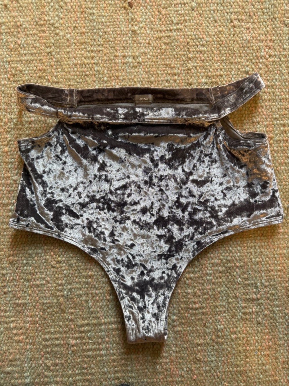 aerie Black High-Rise Thong Bodysuit